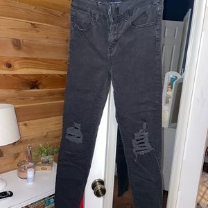 American Eagle jeans black with lace knee